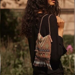 NWT Free People Bella Beaded Bag